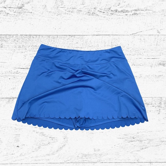 Crown & Ivy Blue Scalloped Skort - Picture 1 of 3